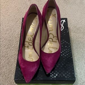 Sam Edelman Women's dark pink Suede Heels
